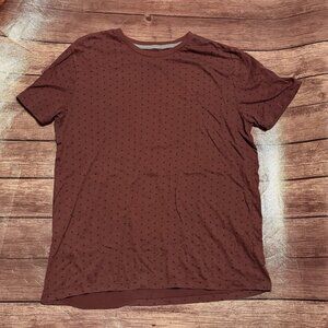 Men’s Old Navy Maroon Black Polka Dot Shirt Soft Washed Small